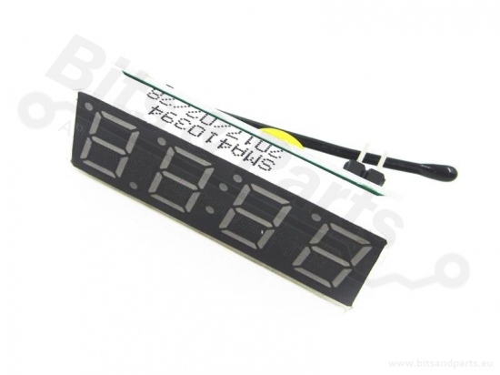 Display 3-in-1 klok / temperatuur / voltage rood